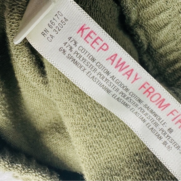 Free People Jogger Sweatpants Olive Green Fitted Gorpcore Gym Workout Small - Picture 7 of 7